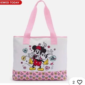 Disney Pink and White Mickey Mouse Tote Bag